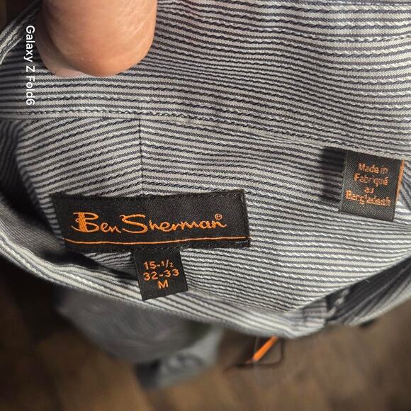 Ben Sherman nwt blue button-down shirt size medium - Picture 5 of 8